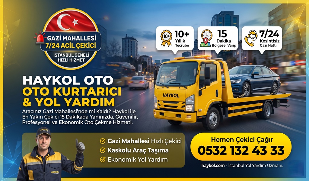 Gazi Mahallesi Oto Çekici Yol Yardım Kurtarma